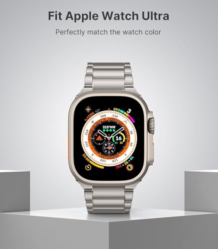 Bracelet en titane anti-rayures VELORE pour Apple Watch, fixation robuste et ajustement précis - 2
