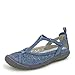 JBU by Jambu Women's Daffodil Comfort Casual Classic Mary Jane T-Strap Flats Fashion Shoes, Denim, 6.5