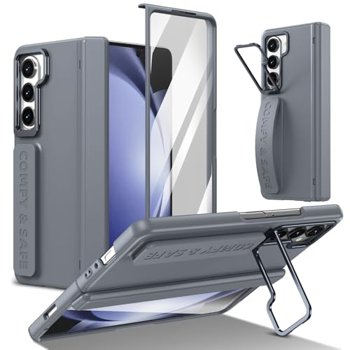 Coque Samsung Z Fold 5 antichoc rouge avec protection écran et béquille