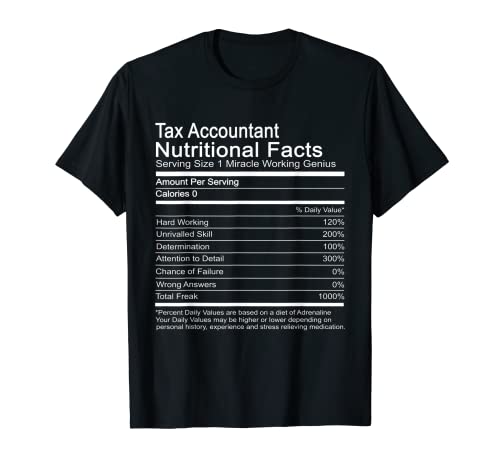 Contador Tributario Información Nutricional Camiseta