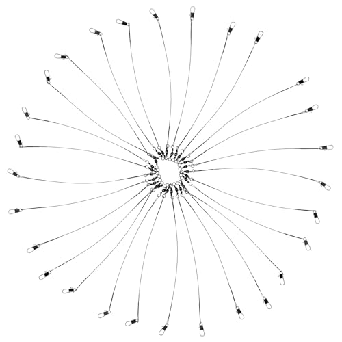 FAVOMOTO 50pcs Hilo de Pesca de Acero con Grilletes 15 cm miniatura 1