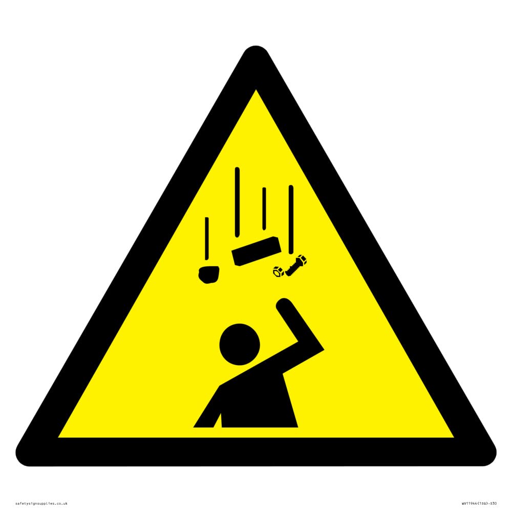 W035 Warning: Falling objects Sign - 300x300mm - S30