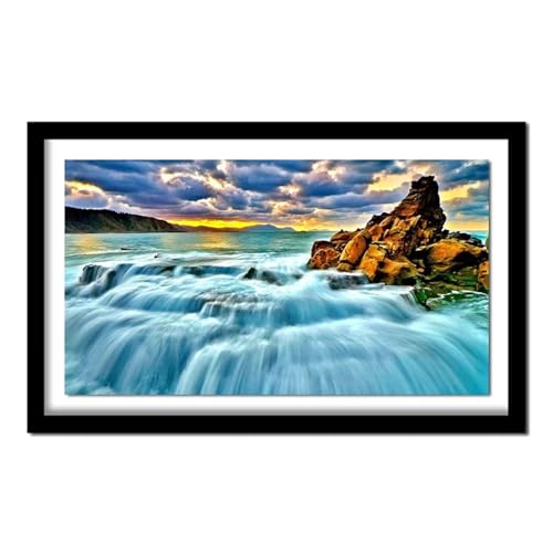 Diamond Painting Paysage Marin 5D DIY Kit Complet Peinture Diamant Adultes Artisanat Strass 50x150cm