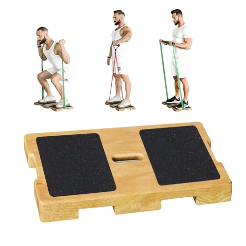 Wood Resistance Band Platform Base, Resistance Band Foot Plate, Fitness Exercise Board Footplate, Step Board for Workout Board for Home Gym