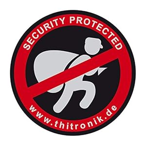 Thitronik 100940 Warnaufkleber Security Protected 3 Stück