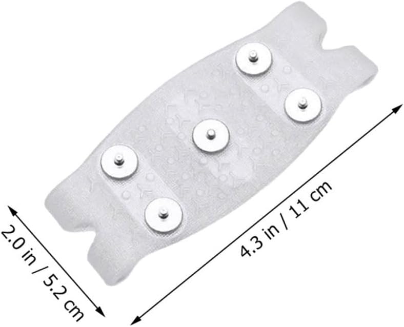 Ice Cleats for Boots Non-Slip Shoes Crampons with 5-Spike Steel Grippers Light Color Fits Sizes 30-46 Anti-Skid Winter Snow Traction for Hiking Climbing Outdoor