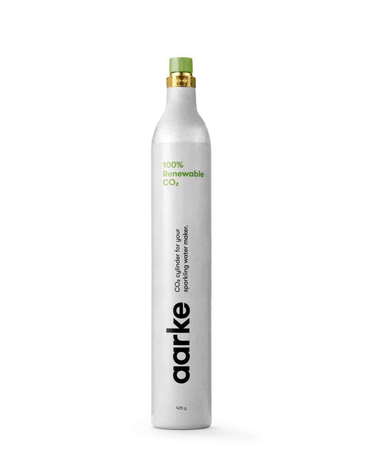 Aarke Carbonator Pro - Pulverizador de agua con botella de cristal, acabado negro mate + cilindro de CO2 AARKE 60L, 100% renovable