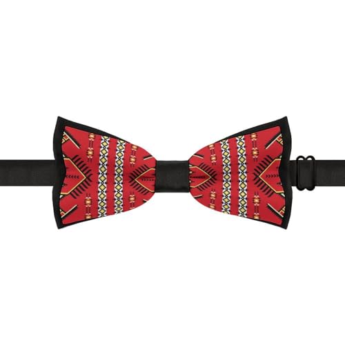 GoasNei Native American Pattern Bow Tie for Men Adjustable Necktie Funny Tie Neck Ties for Weddings Party