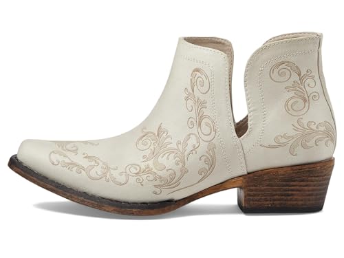 Image of ROPER Womens Ava Laser Embossed Snip Toe Casual Boots Ankle Low Heel 1-2 inch - Grey