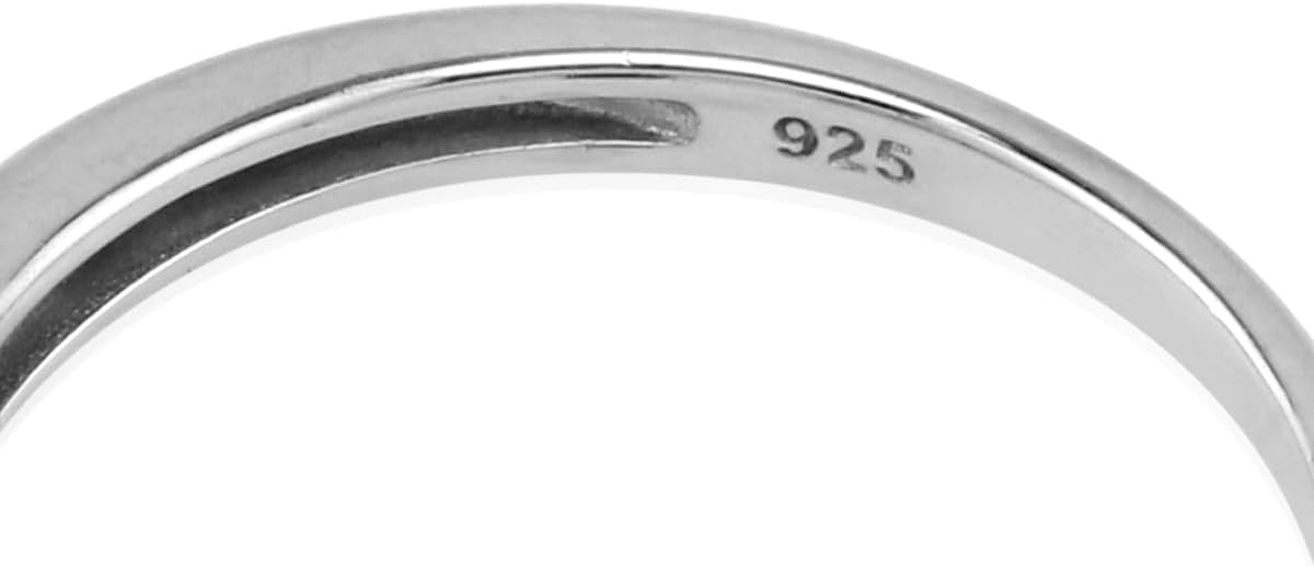 Silvershake 7x5MM Oval Shape Genuine Gemstone 925 Sterling Silver Engagement Wedding Anniversary Ring - Image 5