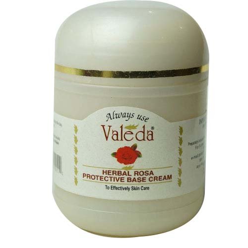 Valeda Rosa Protective Base Cream- Sunscreen to wear under makeup - Indian Secret since 1880 with Cooling and Anti wrinkle properties - SPF 50 PA+++