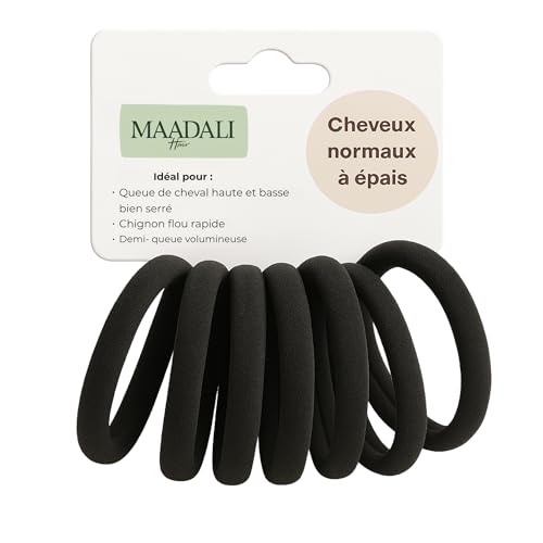 MAADALI Lot d’Élastiques à Cheveux Épais Sans couture & Sans Métal – Chouchou Ultra...