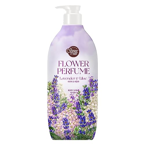 SHOWERMATE Flower Perfume Body Wash 31.7 fl oz, 900 ml (Purple - Lavender & Lilac)