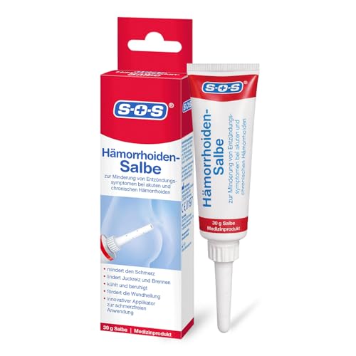 SOS Hämorrhoiden-Salbe (30g) – lindert Brennen, Juckreiz & Entzündungen - schmerzfreie Anwendung - mit...