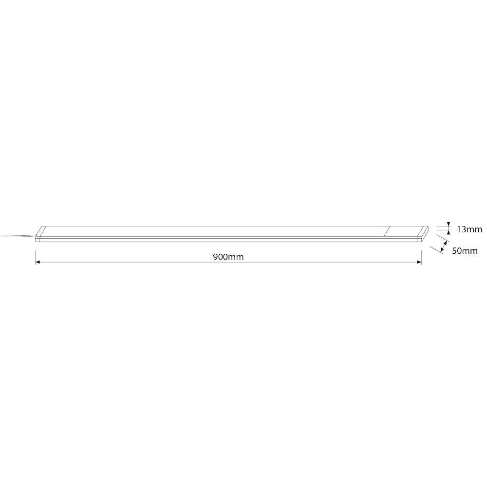 SEBSON® LED sottopensile luce calda, 90cm, 15W (pari a 70W), 975 lumen, alluminio, 100-240V