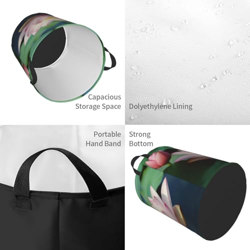 Panier à linge autonome Lotus Flowers pliable et imperméable - 5