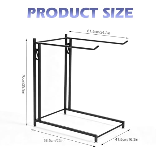 Exercise Ball Holder Stability Ball Rack with Hooks Space-Saving Medicine Ball Rack Garage Stability Ball Organizer Stand Home Gym Organizer and Storage Rack for Resistance Bands and Equipment by AQQHSAIN - Used condition - Image 2