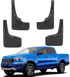 Tecoom Mud Flaps Splash Guards Compatible with Ford Ranger 2018 2019 2020 2021 2022, Front and Rear Custom Truck Mud Flaps Set of 4 ABS Molded