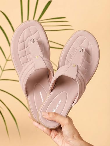 Image of HEALTH FIT EXTRA SOFT Women's Comfortable Memory Foam Doctor Slippers /Flip-Flops|Fashionable Casual & Stylish|Lightweight & Breathable|Outdoor Synthetic Casual Chappals Sandals Ladies & Girls HF28