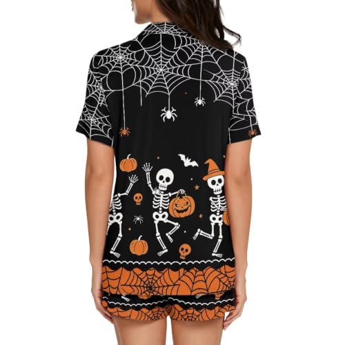 Image of Women's Short Sleeve Sleepwear Pajamas Nightwear with Pockets