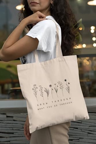 Image of The Purple Tree Cotton Tote Bags for Women (pack of 1) Women Tote Bag, Eco Friendly Tote Bag, Reusable Tote Bag, Shopping Bag, College Bag