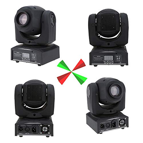 Lixada Moving Head 25W DMX-512 Mini Beweglich Kopf Licht 8 Farbänderungen LED Bühne Licht mit Formen Professionell 9/11 Kanal Party Disco Show AC 100-240V Sprachsteuerung