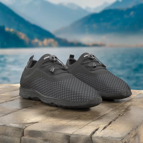 Image of Men's Quick Drying Aqua Water Shoes,3-Second Drainage & All-Terrain for Swimming,Hiking,Yoga