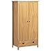 WooDlan Armario de 2 Puertas Hill Range Madera Pino Blanco 89x50x170cm