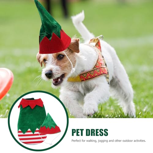 Disfraz Navideño para Perro Tamaño S Verde miniatura 3