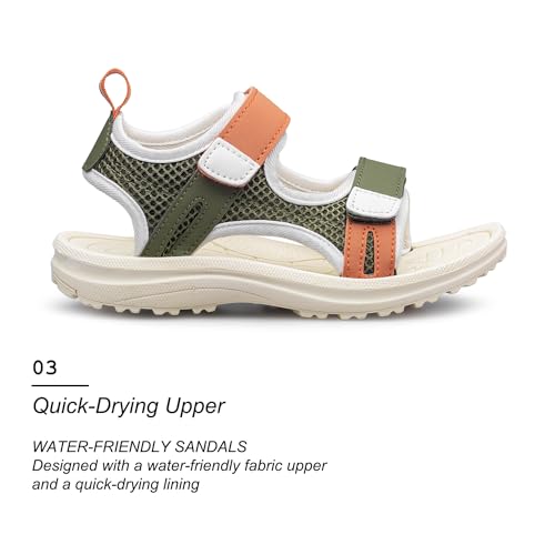 Image of vibdiv Boys Girls Sandals Open-Toe Summer Outdoor Unisex Child Sport Sandals Athletic Lightweight(Toddler /Little Kid /Big Kid)