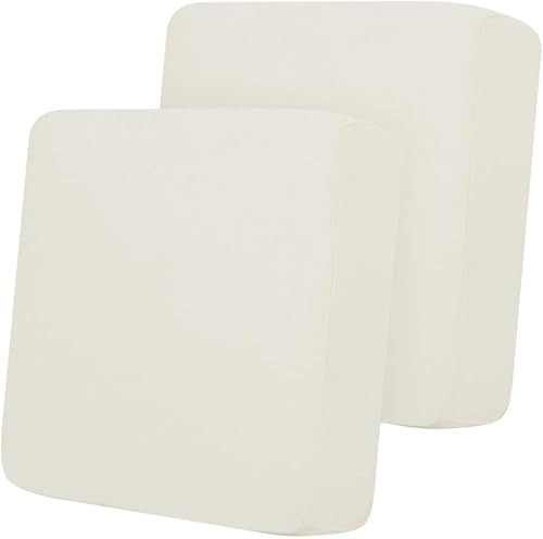 Easy-Going Fundas de cojín de vellón para asiento de sofá, funda de cojín suave elástica para niños, mascotas (cojín de sofá biplaza de 2 piezas,