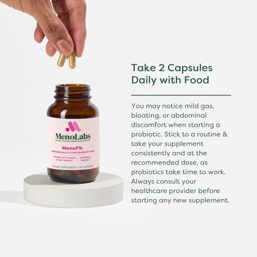 MENOLABS MenoFit, Menopause Supplements for Women - 60 Capsules - Advanced Women’s Probiotic with Vitamins and Red Clover for Gut Health, Hot Flashes and Hormone Balance for Women - Image 5