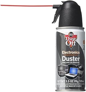 Falcon Dust, Off Compressed Gas (152a) Disposable Cleaning Duster, 1, Count, 3.5 oz Can (DPSJB),Black