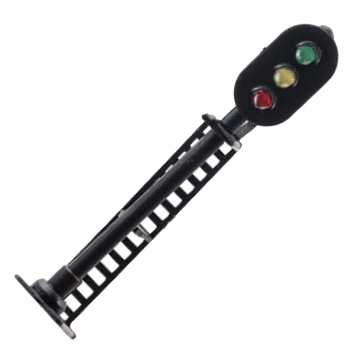 Lurrose 3pièces Modèle De Feu De Signalisation pour Train Miniature Signal Lumineux Vert-Jaune-Rouge pour Décoration De Paysage Table Accessoire De Modélisme Ferroviaire