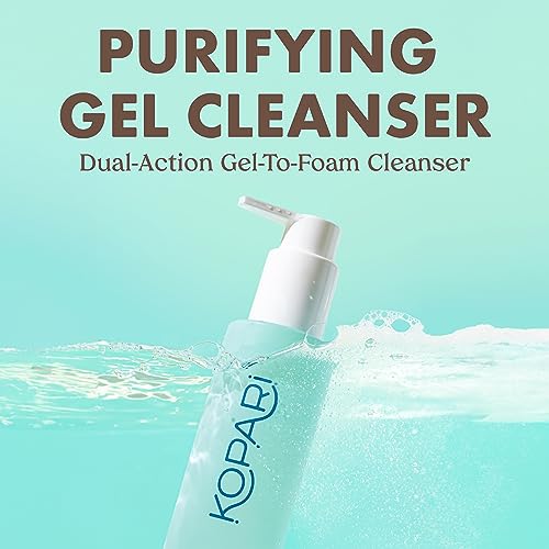 Kopari Marine Clean Purifying Gel Cleanser, Infused with Amino Acids & Vitamin B5, Dual-Action Gel-to-Foam Cleanser, Gentle and Nourishing, 5 oz - Thumbnail 2