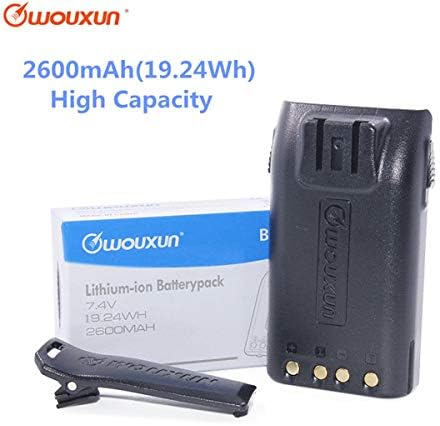 WOUXUN High Capacity Spare 7.4V 2600mAh Li-ion Battery with Belt Clip for WouXun Walkie Talkie KG-UVD1P KG-UV6D KG-699 KG-689 Two Way Radio