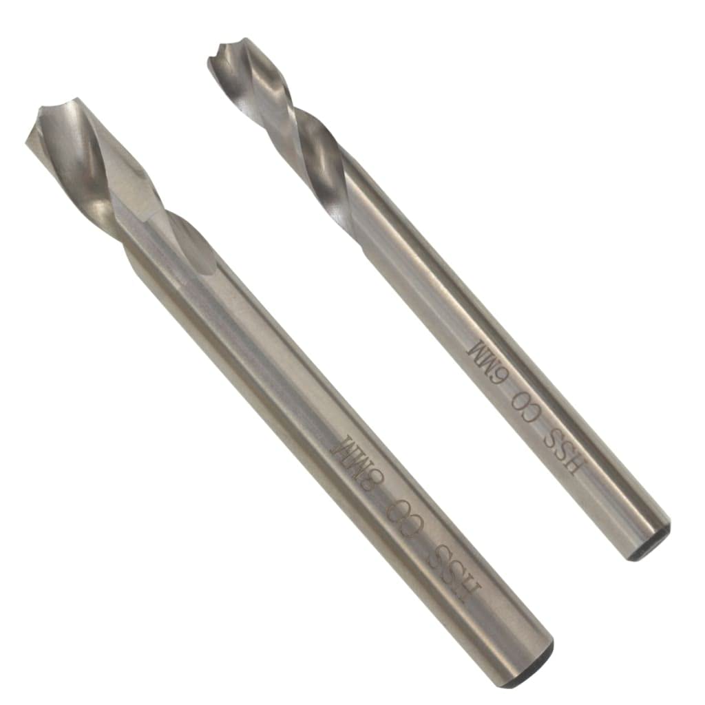 Juego de 2 brocas de punto de soldadura HSS de 6 mm y 8 mm para taller, carrocería, reparación y desmontaje de acero inoxidable y metales más duros