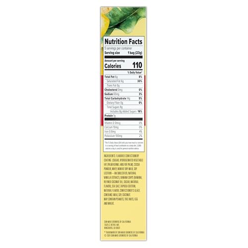 Image of Sun-Maid Farmstand Reserve Sea Salt Chocolate Coated Banana Chips - (5 Pack) 0.8 oz Snack Bag - Chocolate Covered Fruit Snack