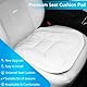 Ywooon Premium Nappa Leder Rear Sitzkissen Autositzschoner Atmungsaktiv, Anti Rutsch Auto Rear Sitzauflage Sitzkissen Sitzbezüge Universal für Auto, Bürostuhl (Weiß, 2 Stück)