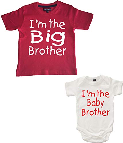 Camiseta Big Brother y Baby Brother pack de ropa infantil ideal para regalo de nacimiento