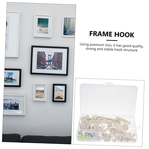 Image of jojofuny Wall Hanging Photo Hooks Easy to Install Picture Nails for Household Art and Frames Strong Construction No Damage to Walls