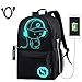 Mochila Laptop Backpack High School Backpack Anti Theft Backpack with USB Charging Port School Bookbag Luminous Backpack