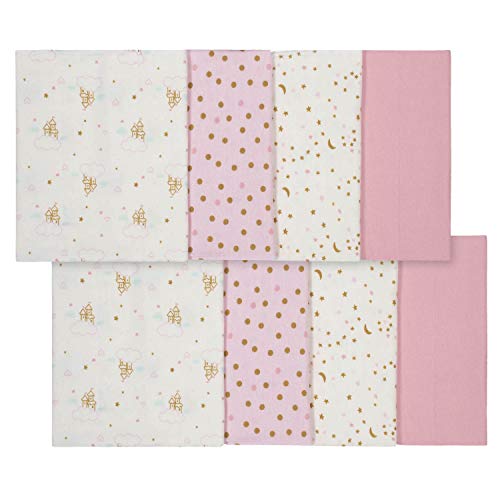 Image of Gerber Unisex-Baby 8-Pack Cotton Flannel Burp Cloths