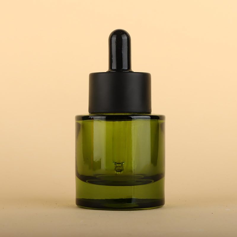 QUUPY 2Pcs 30ML/1OZ Glass Dropper Bottles Empty Thick Glass Bottle with Eye Droppers Refillable Glass Dropper Essential Oil Bottle Cosmetic Containers (Green) - Image 4