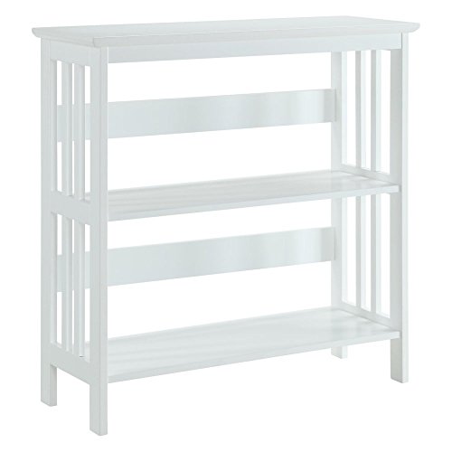 Convenience Concepts Mission 3-Tier Bookcase, White