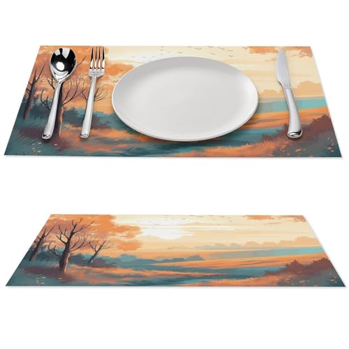 Sets de table pour la maison et le restaurant Nice View en PVC lavable - 2