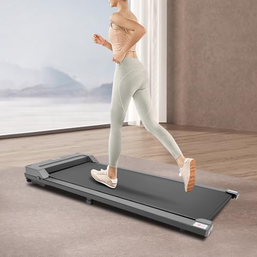 Treadmill Walking Pad - Petit tapis de course portable - 5 couches - Résistant à l'usure - Antidérapant - Avec application, écran LCD et Bluetooth - Pour le bureau et la maison - 100 kg – Image 5