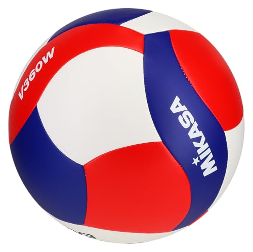 Image of Mikasa V360W-USA Volleyball FIVB Approved for Practice and Recreation (Red /Blue /White)