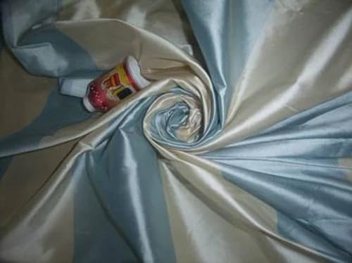 Rideaux soie dupioni rayures pastel tissu ameublement de luxe au mètre