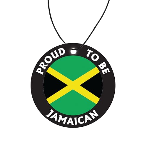Proud To Be Jamaican Car Air Freshener (Fun Birthday/Flag Patriotic/Xmas Christmas Stocking Filler/Secret Santa/Unique Novelty Scented Gift)